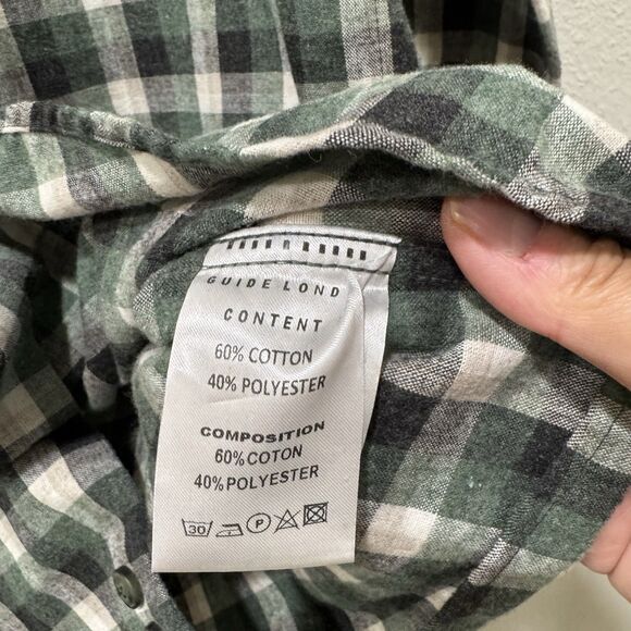 NWT Guide London Shirt Men's M Button Up Shirt Long Sleeve Flannel Plaid Green - Picture 6 of 9